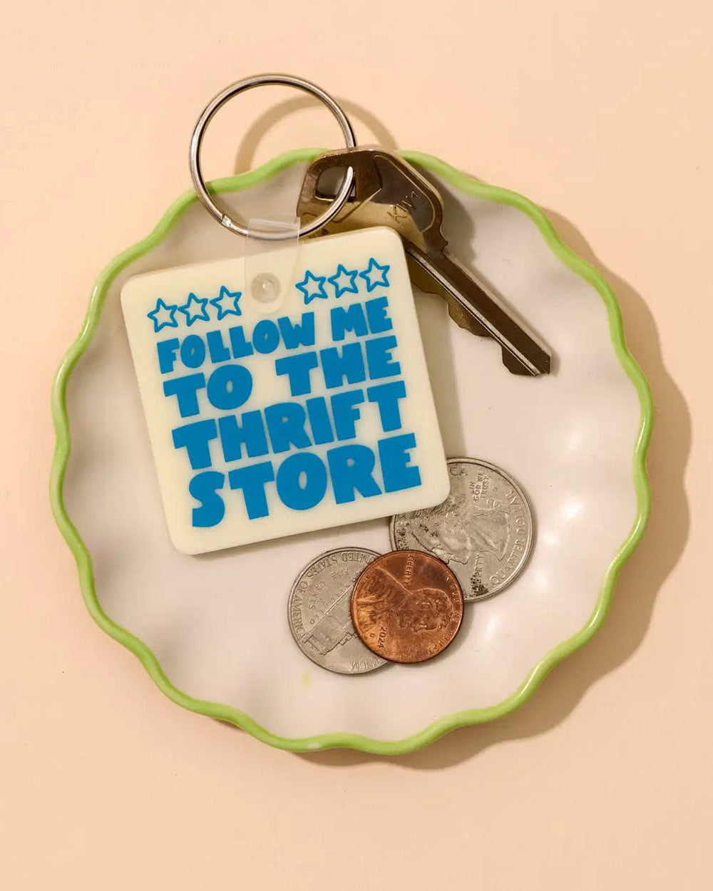 Follow Me To The Thrift Store Vinyl Keychain-And Here We Are-Strange Ways
