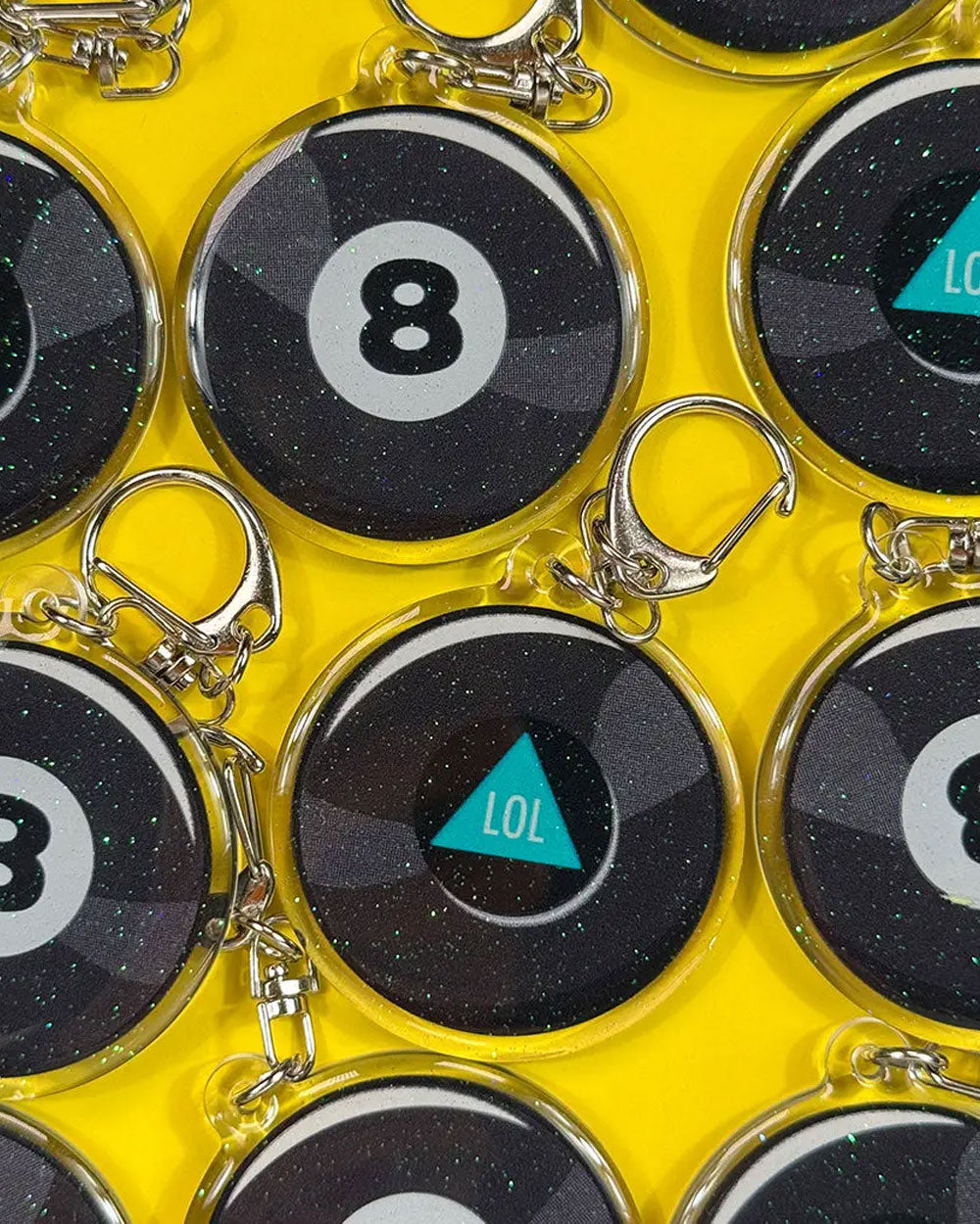 8 Ball Charm Keychain-Smarty Pants Paper Co.-Strange Ways