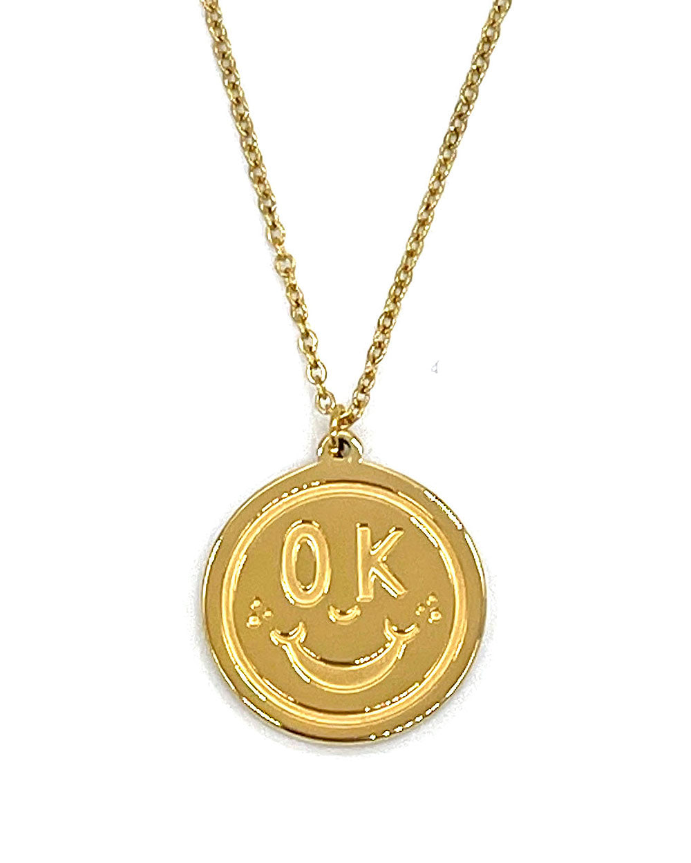 A-OK Smiley Face Necklace-Shop Good-Strange Ways