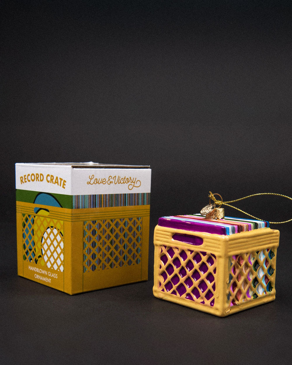 Record Crate Ornament-Love & Victory-Strange Ways