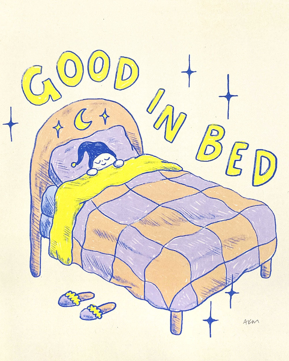 Good In Bed Art Print (8" x 10")-Allison Mckeen Art-Strange Ways
