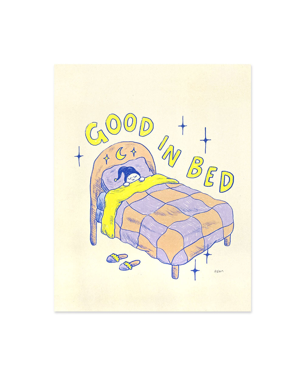 Good In Bed Art Print (8" x 10")-Allison Mckeen Art-Strange Ways