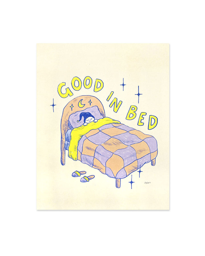 Good In Bed Art Print (8" x 10")-Allison Mckeen Art-Strange Ways