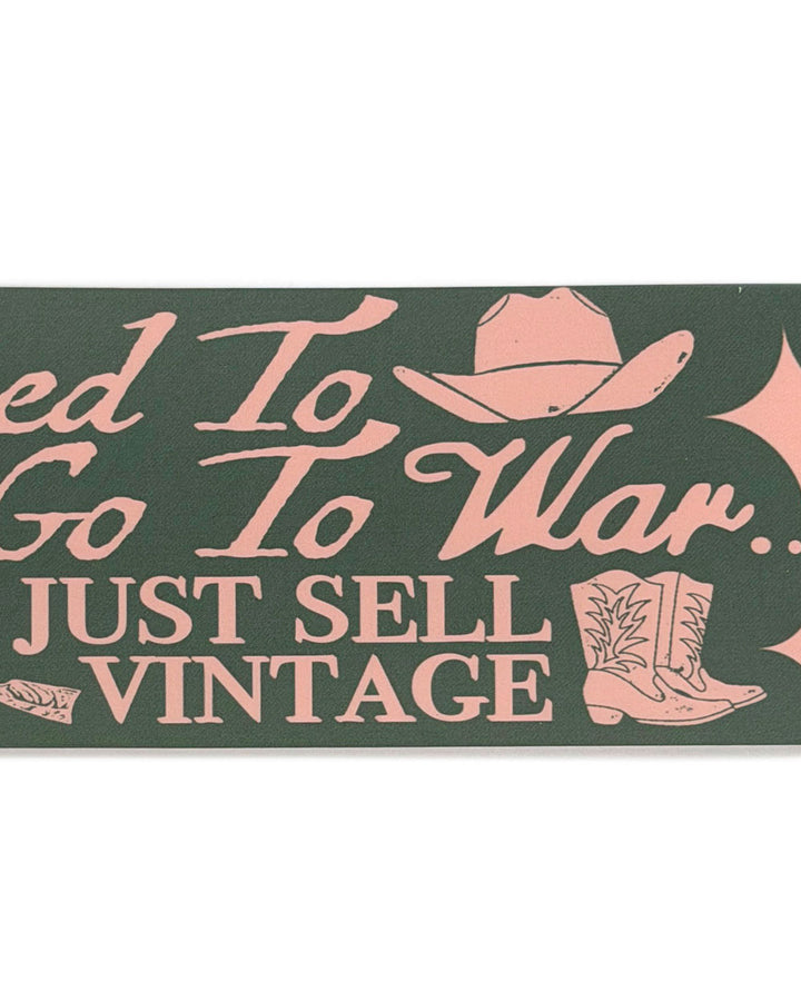 Men Used To Go To War Bumper Sticker-Freddy Tyler Paul-Strange Ways