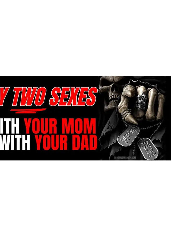 There Are Only Two Sexes Bumper Sticker-Frog Mustard Stickers-Strange Ways