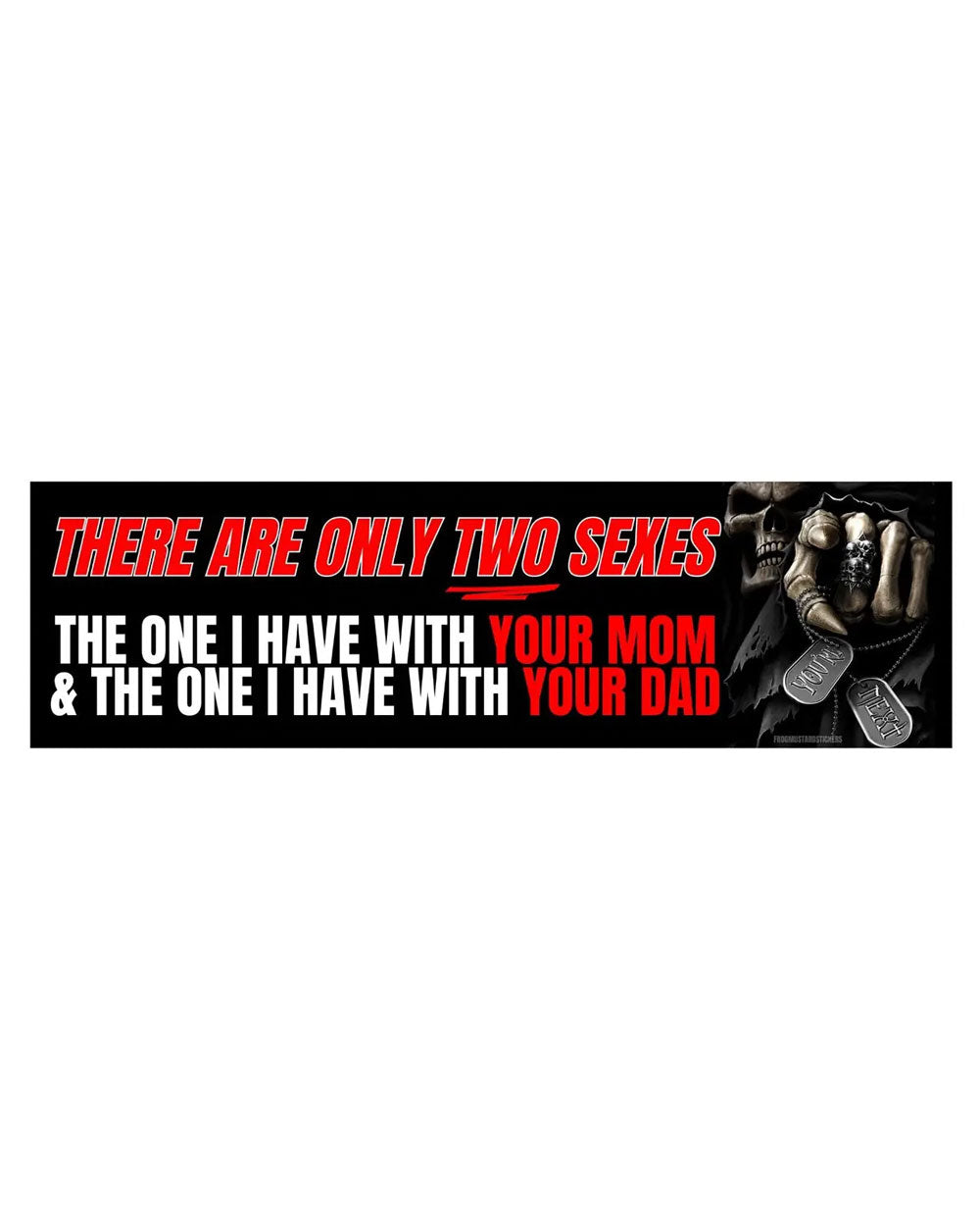 There Are Only Two Sexes Bumper Sticker-Frog Mustard Stickers-Strange Ways