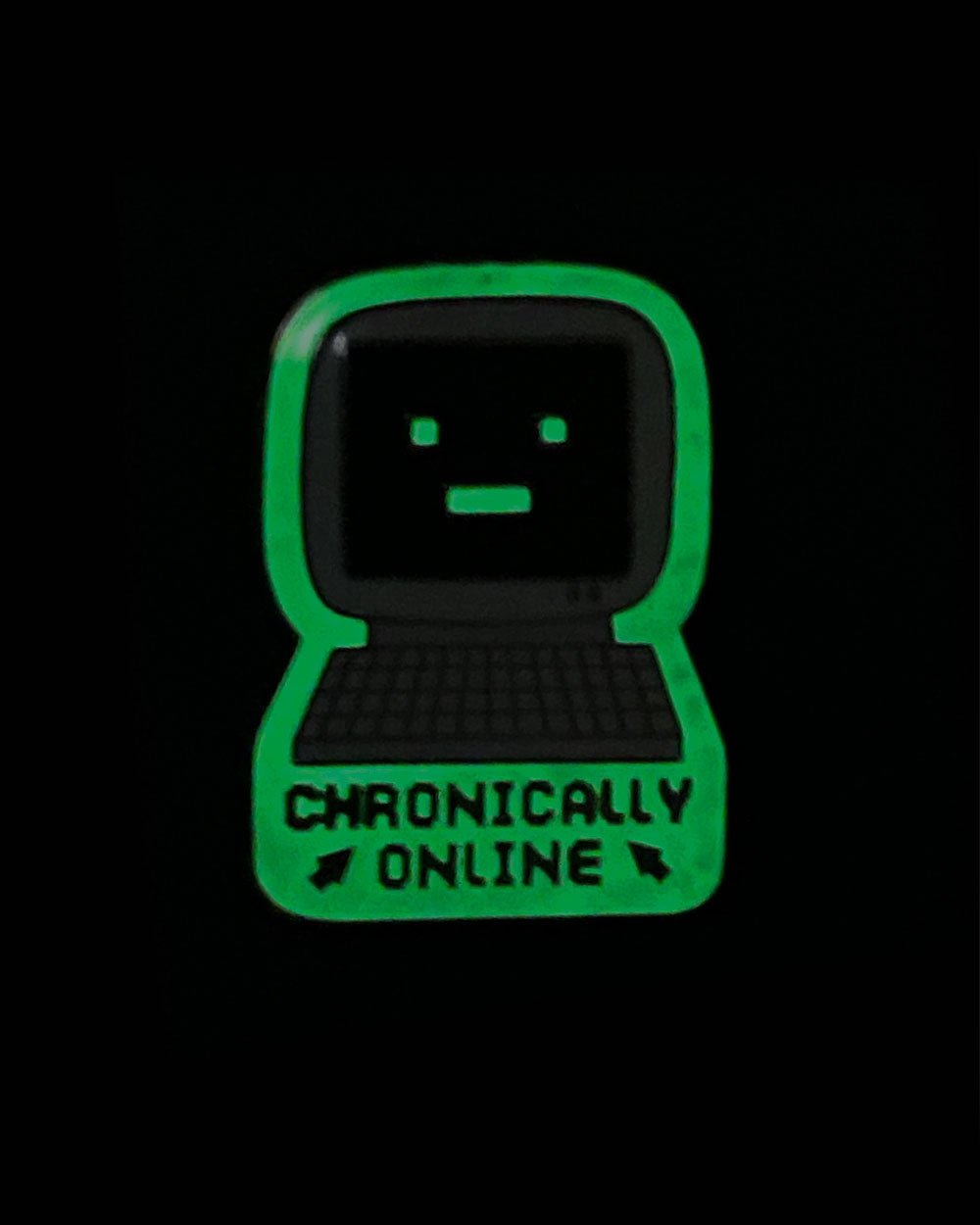 Chronically Online Pin (Glow-in-the-Dark)-JaneLi.co-Strange Ways