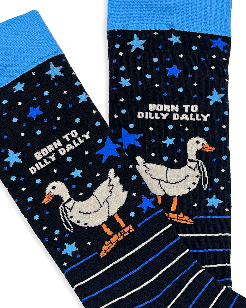 Dilly Dally Goose Socks - Blue-Groovy Things Co.-Strange Ways