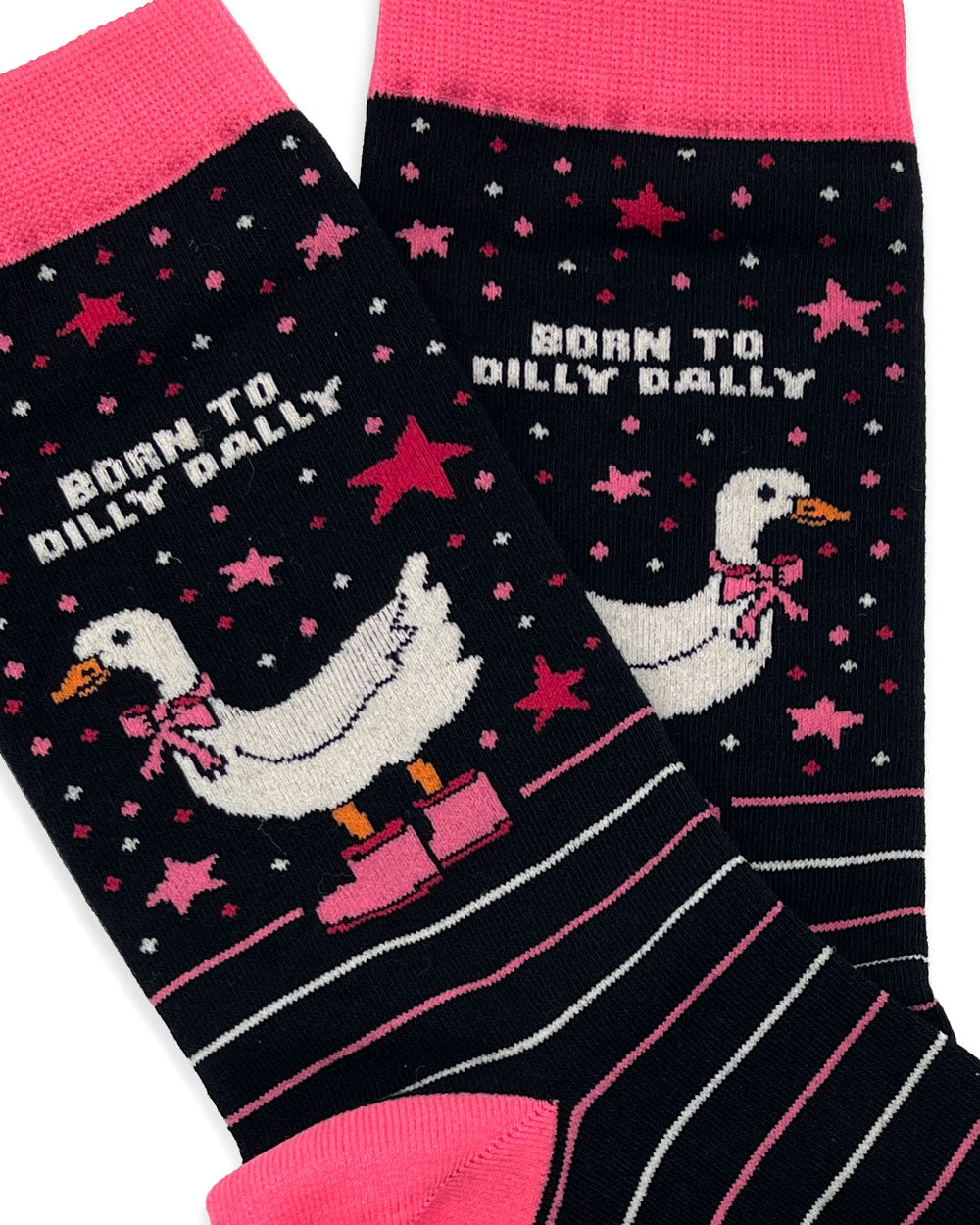 Dilly Dally Goose Socks - Pink-Groovy Things Co.-Strange Ways