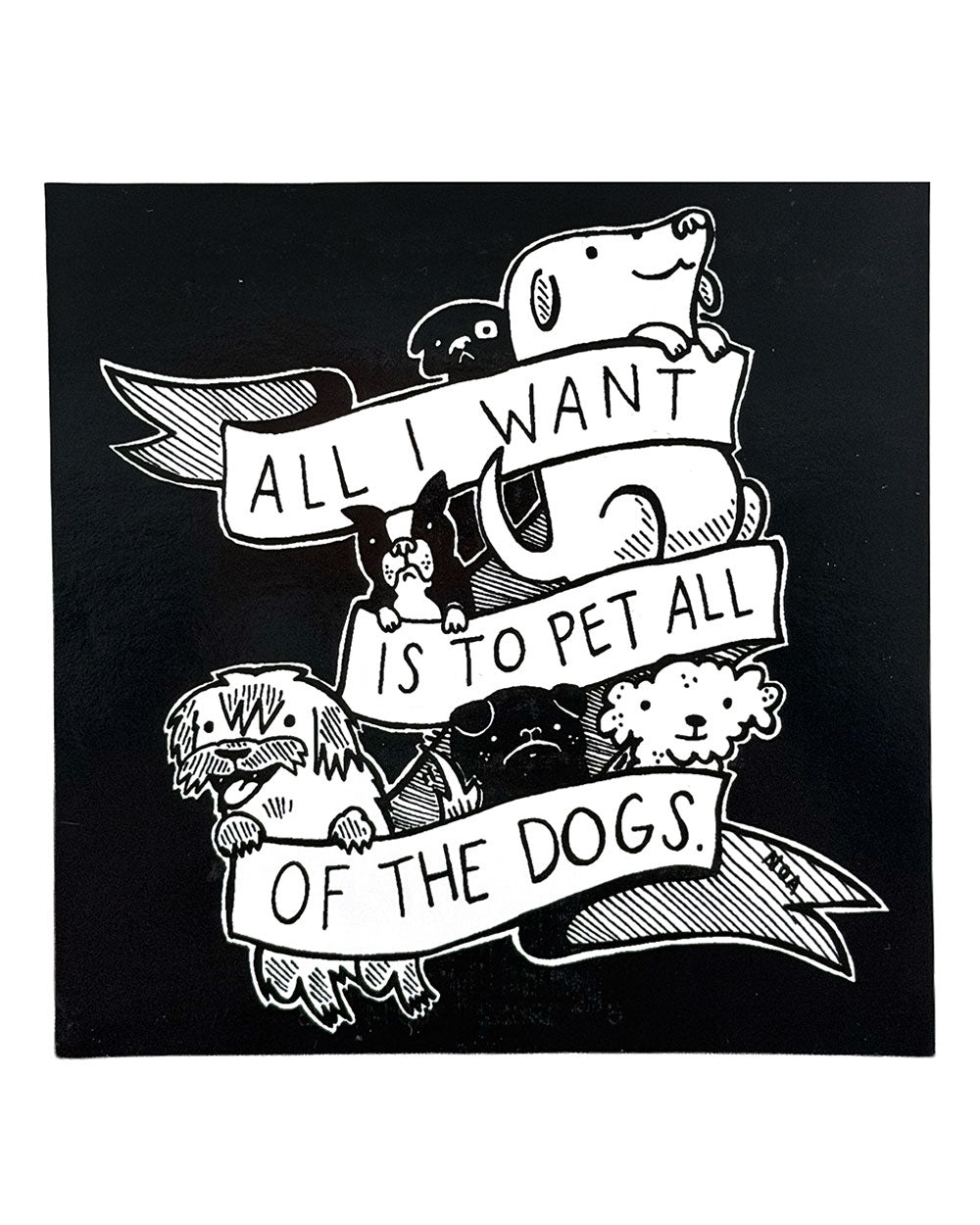 Pet The Dogs Large Sticker-Silver Sprocket-Strange Ways