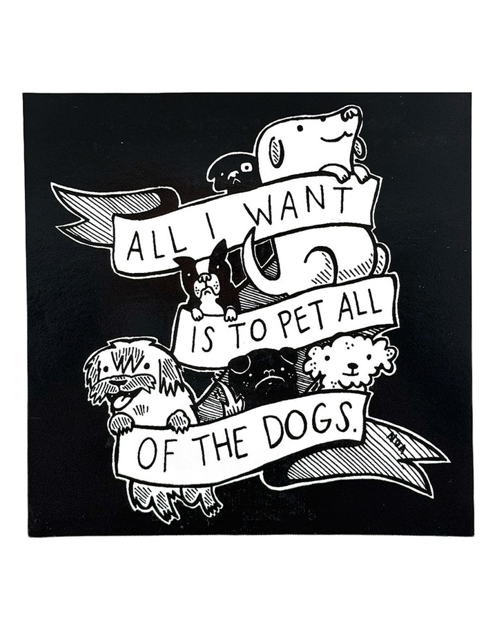 Pet The Dogs Large Sticker-Silver Sprocket-Strange Ways