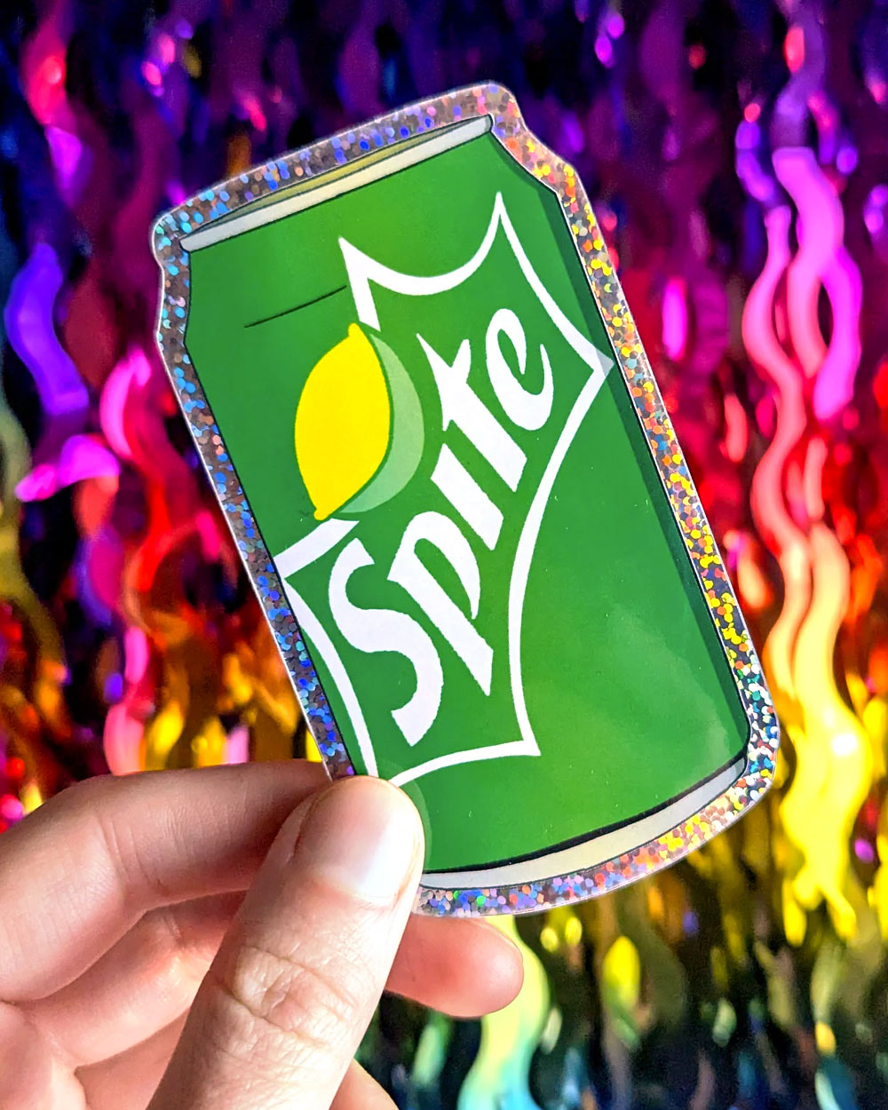 SPITE Can Of Soda Holographic Sticker