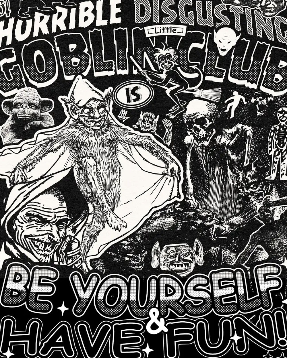 Goblin Club Risograph Art Print (8" x 10")-Arcane Bullshit-Strange Ways