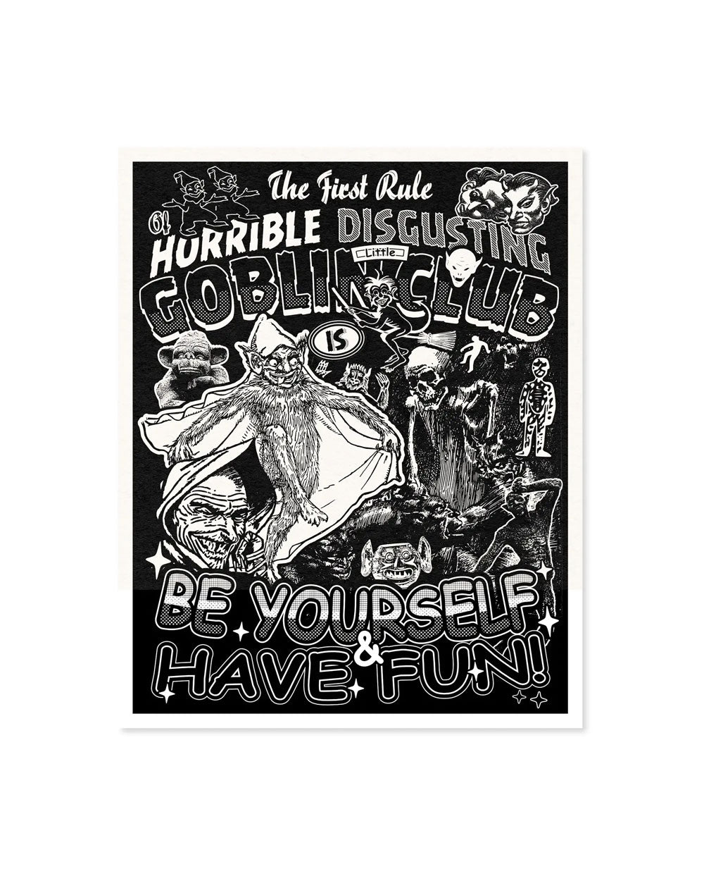 Goblin Club Risograph Art Print (8" x 10")-Arcane Bullshit-Strange Ways