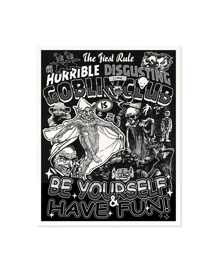Goblin Club Risograph Art Print (8" x 10")-Arcane Bullshit-Strange Ways