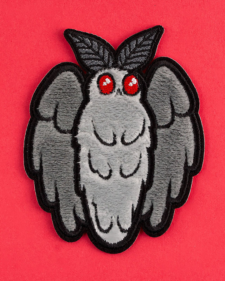 Mothman Fuzzy Sticker Patch-LuxCups Creative-Strange Ways
