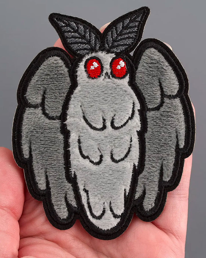 Mothman Fuzzy Sticker Patch-LuxCups Creative-Strange Ways