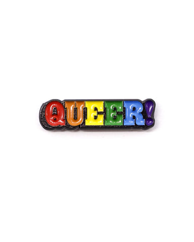 Queer! Vintage Type Pin