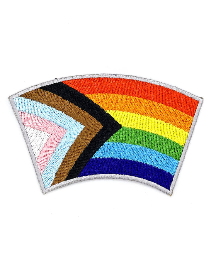 Progress Pride Flag Patch (Fundraiser)-Dissent Pins-Strange Ways