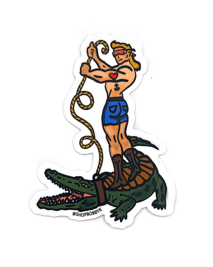 Boylesque Gator Wrangler Sticker-BOBBYK-Strange Ways