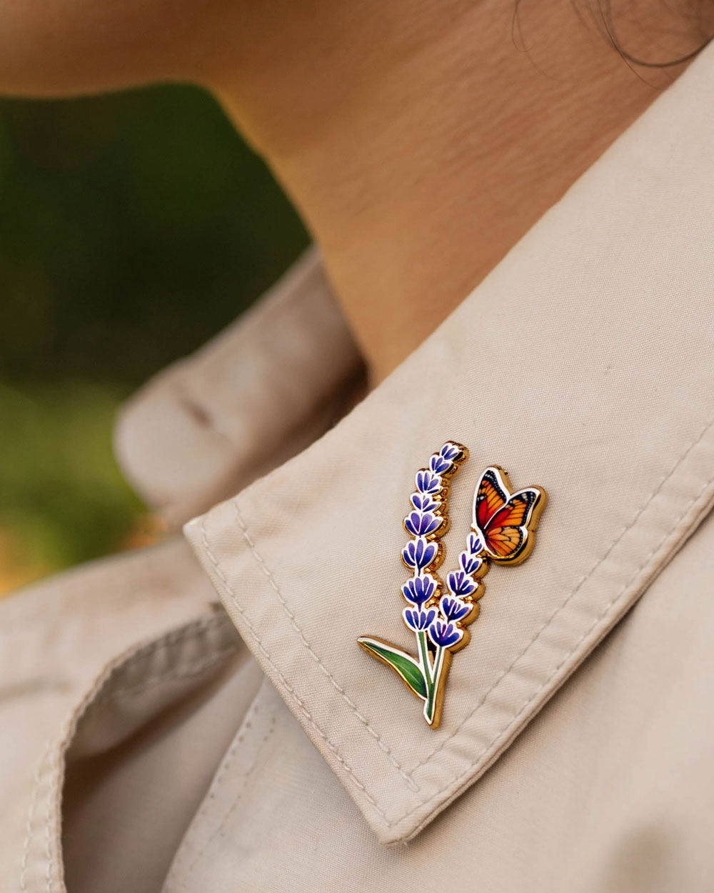 Lavender & Butterfly Pin-Happily Plants-Strange Ways