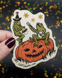 Halloween Frogs Glitter Sticker-Cat Coven-Strange Ways