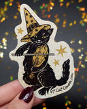 Violin Cat Glitter Sticker-Cat Coven-Strange Ways