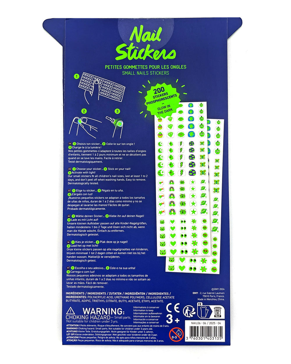 Glow Party Nail Art Stickers (200ct)-OMY-Strange Ways