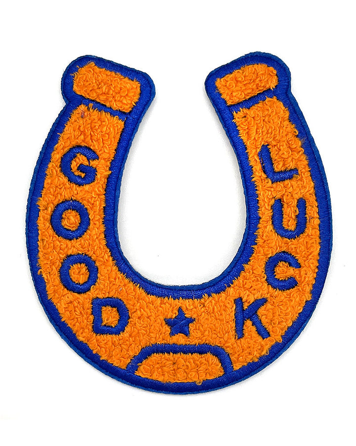 Good Luck Horseshoe Chenille Patch - Orange/Blue-Nate Duval-Strange Ways