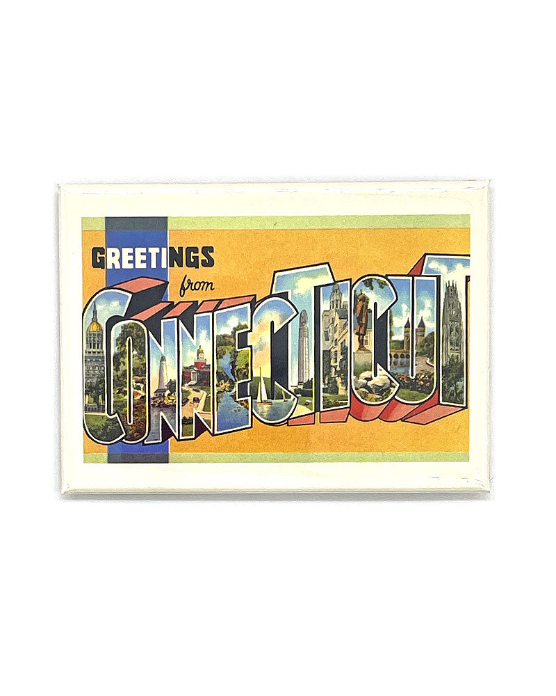 Greetings From Connecticut Magnet-Found Image Press-Strange Ways
