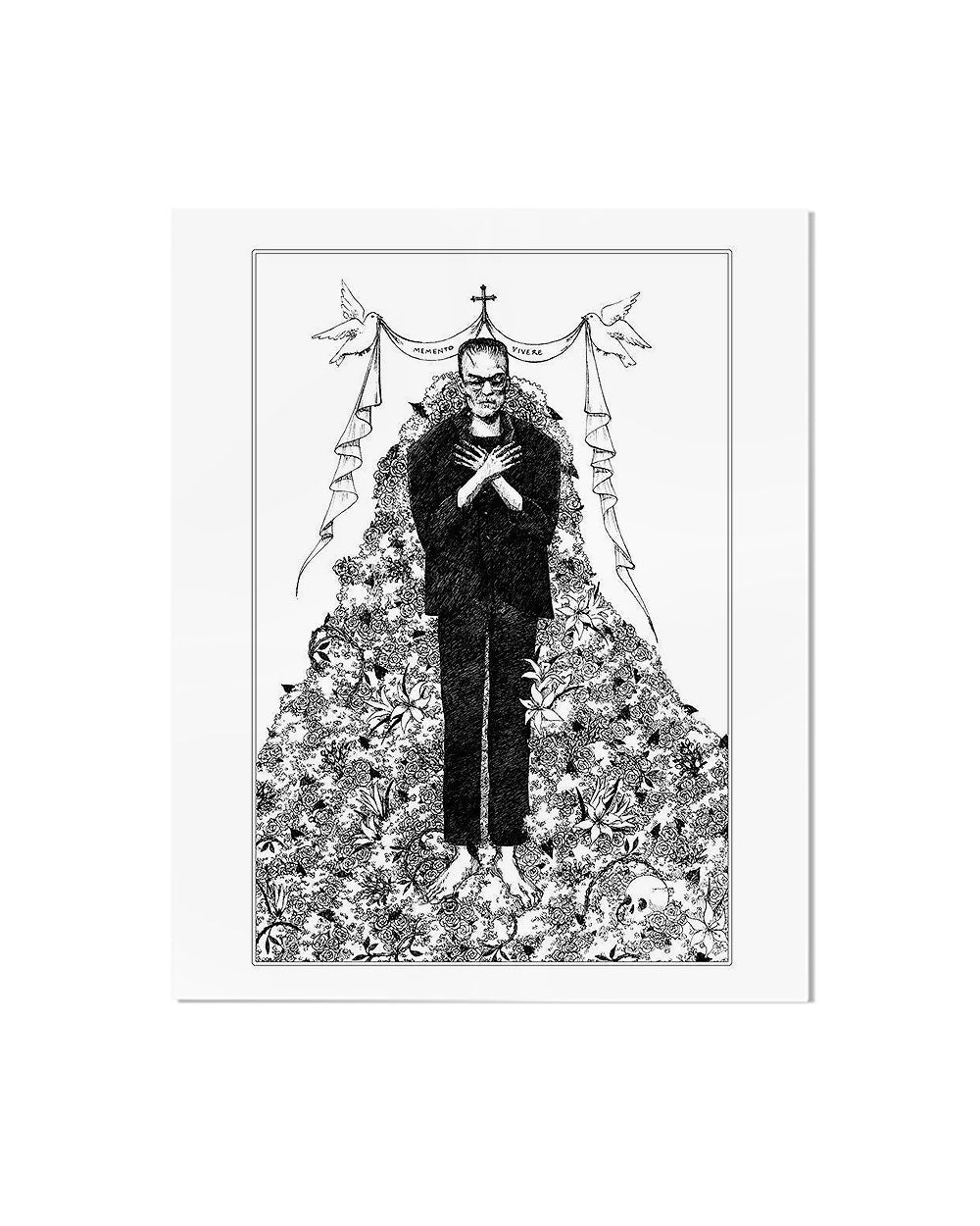 Memento Vivere - Frankenstein's Monster Art Print (8" x 10")-Stupid Animal Shop-Strange Ways
