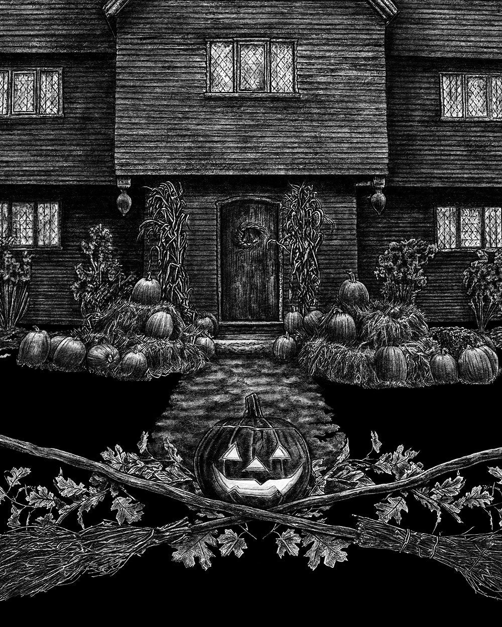 Samhain At The Witch House Art Print (8" x 10")