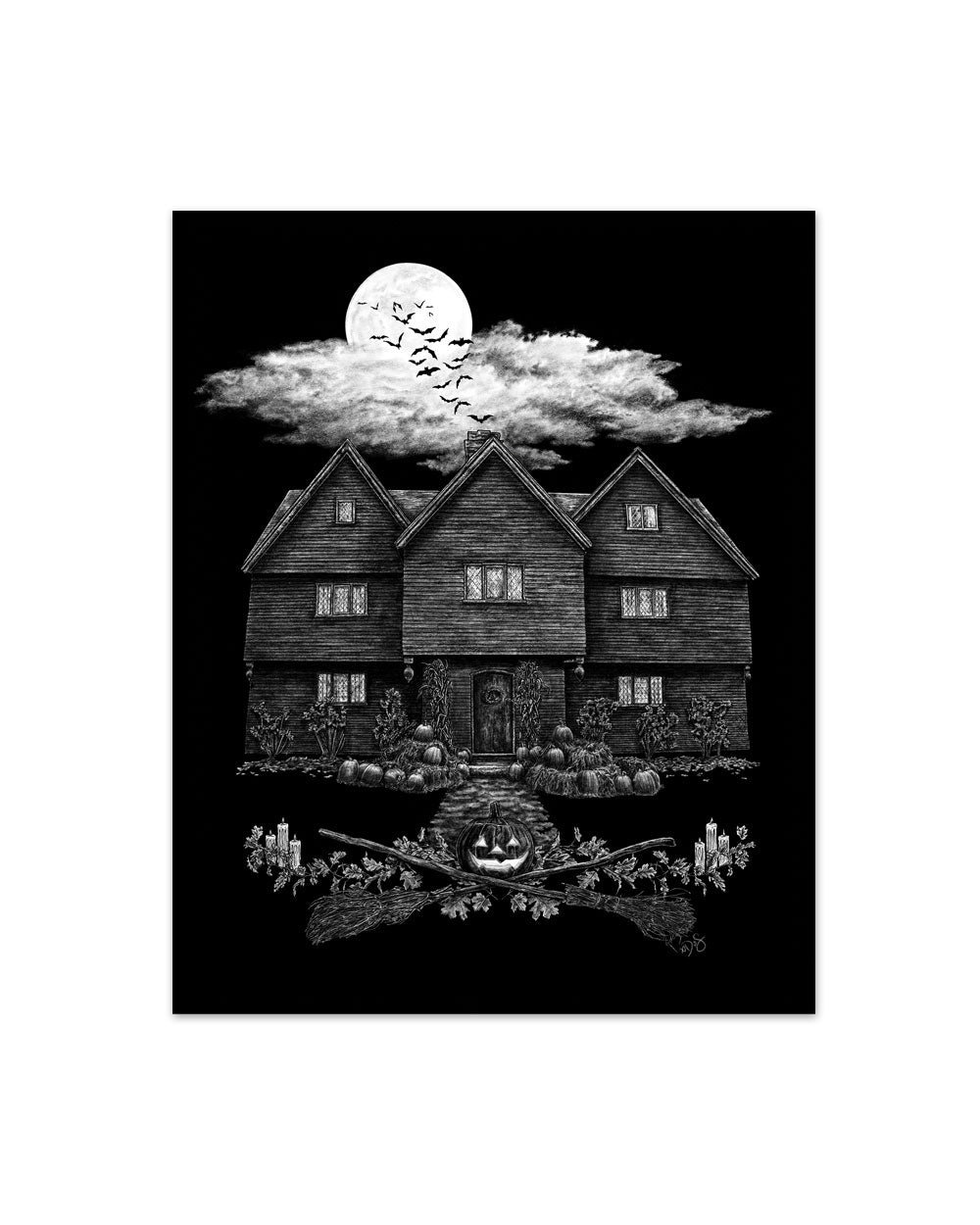 Samhain At The Witch House Art Print (8" x 10")