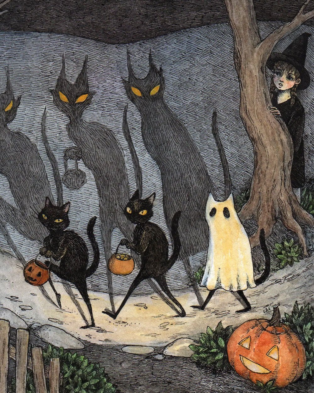 The Bad Luck Gang Art Print (8" x 10")-Stupid Animal Shop-Strange Ways