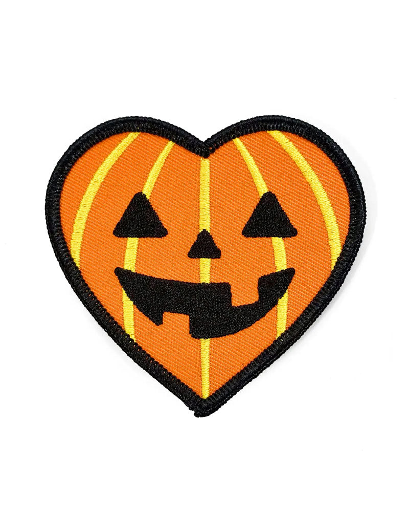 Jack-O-Lantern Pumpkin Heart Patch-Krystan Saint Cat-Strange Ways