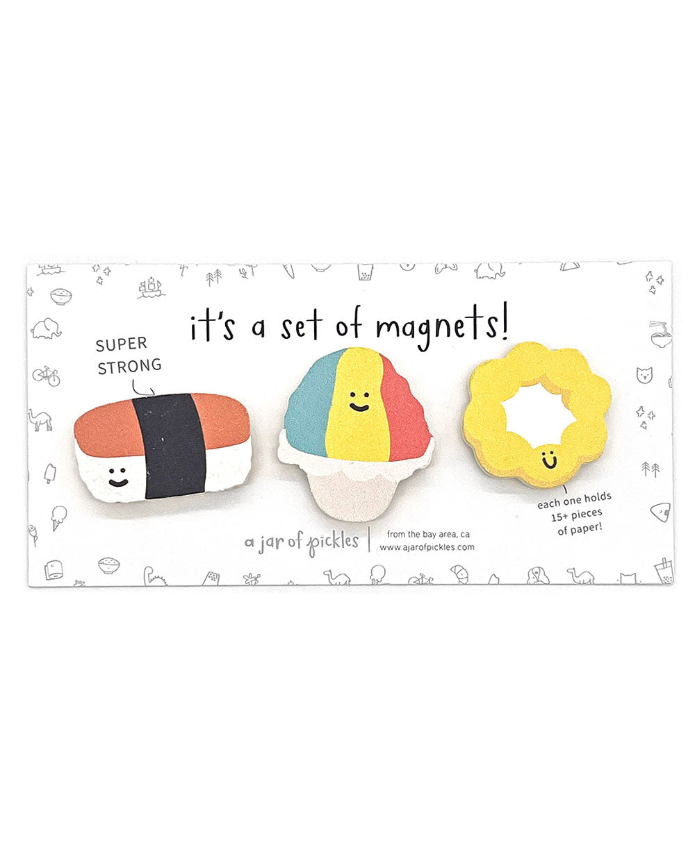 Hawaii Food Magnets (Set of 3)-A Jar Of Pickles-Strange Ways