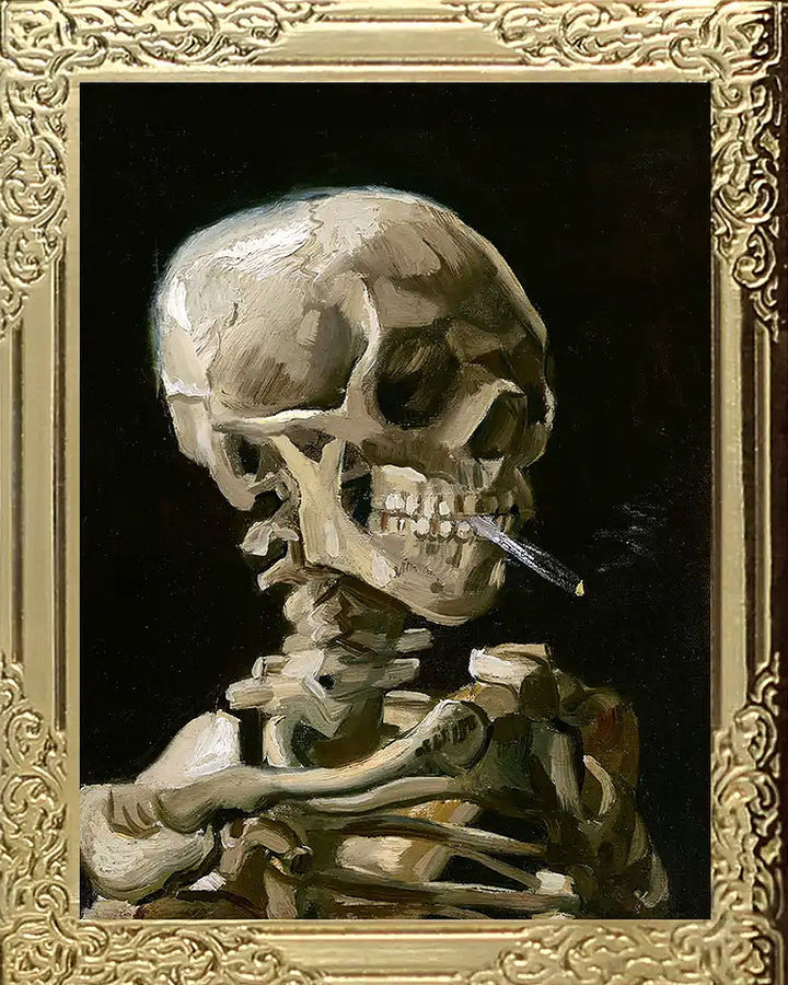 Head Of A Skeleton With A Burning Cigarette Pin-Real Sic-Strange Ways