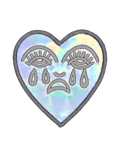 Crying Heart Holographic Patch