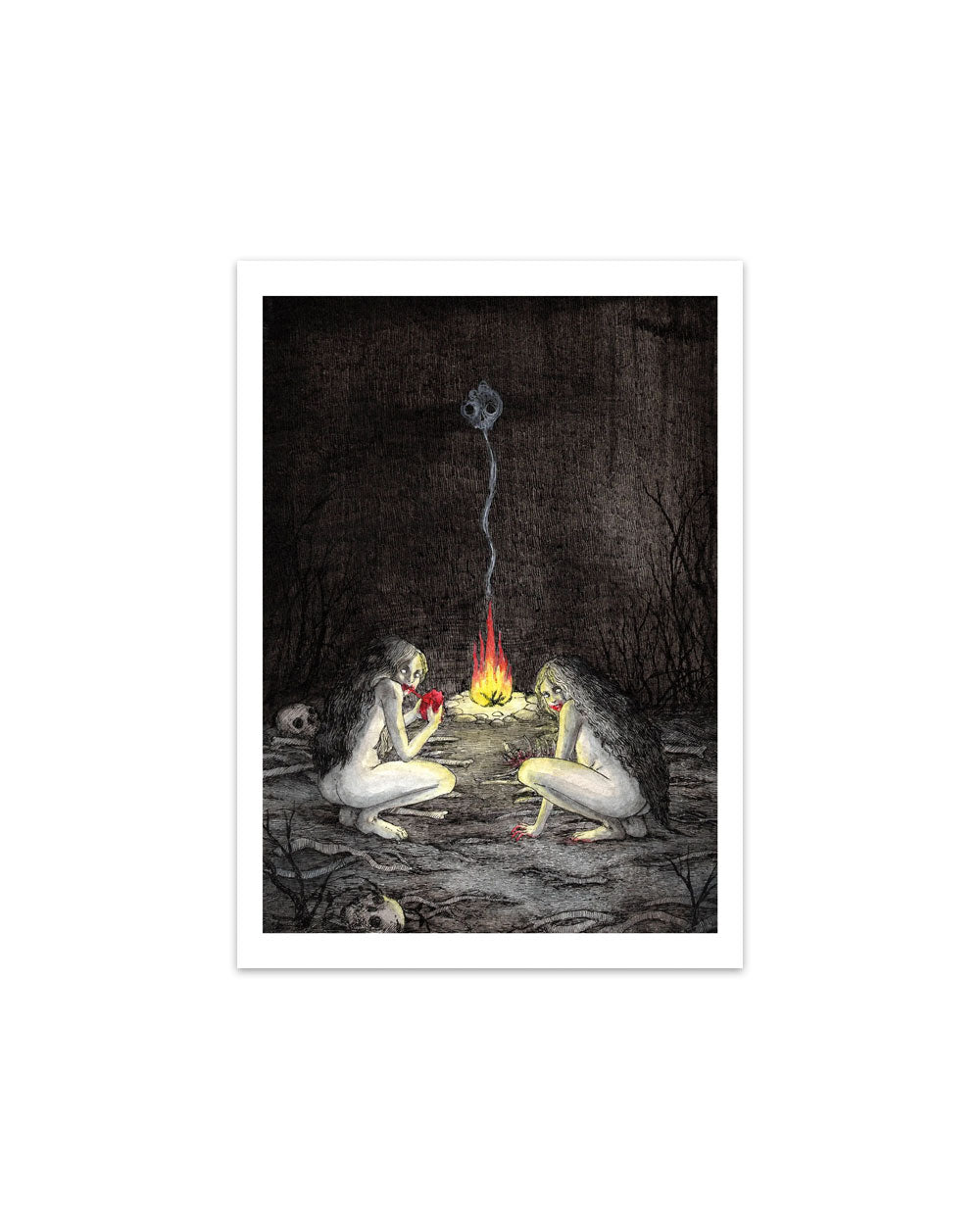 Feral Twins Art Print (5" x 7")-Stupid Animal Shop-Strange Ways