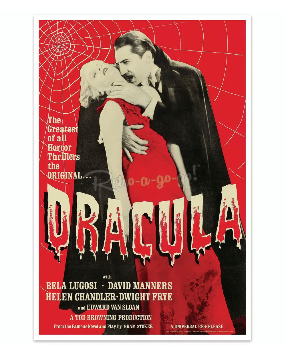 Bela Lugosi Dracula Horror Movie Art Print (12" x 18")-Retro-a-go-go!-Strange Ways
