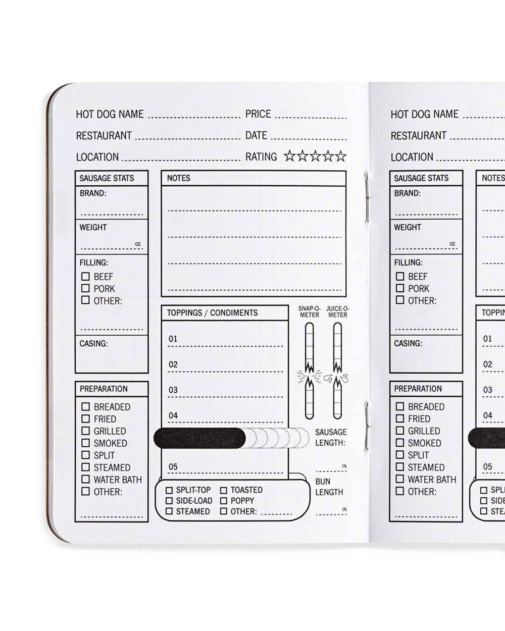 Hot Dog-Tasting Pocket-Sized Journal