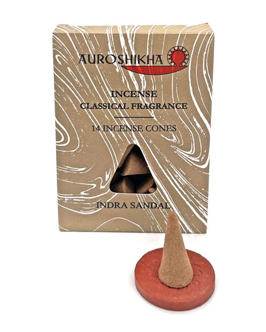 Sandalwood (Indra Sandal) Incense Cones (Pack of 14)