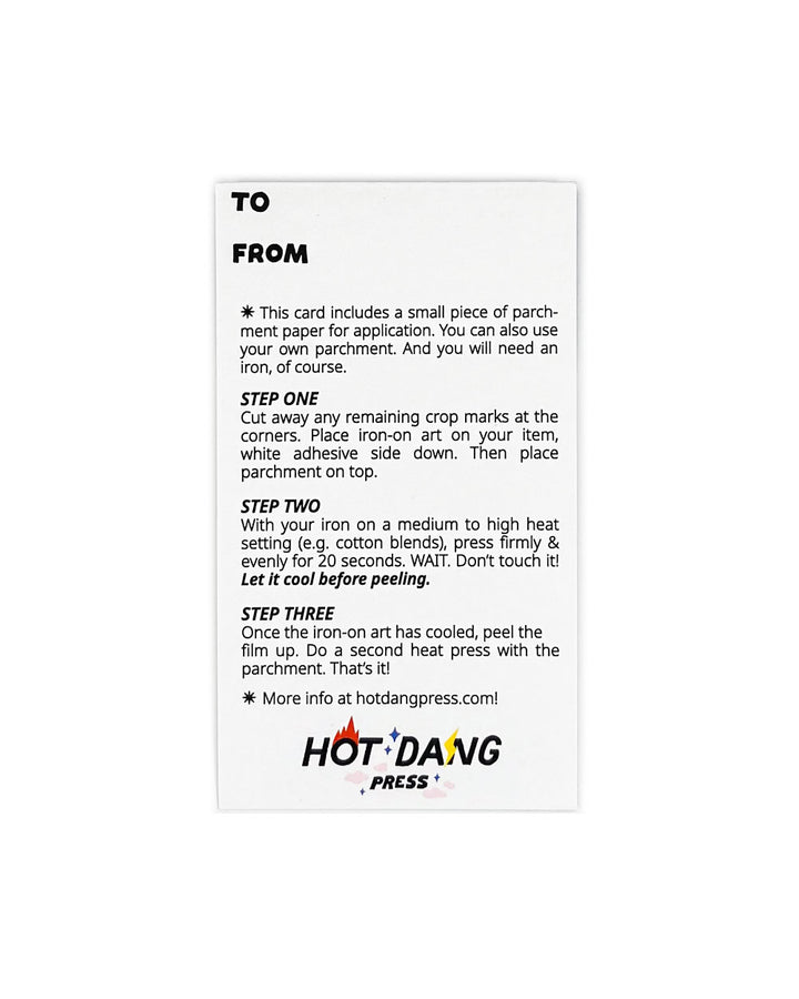 Happy Birthday Cat Iron On Art Decal Gift-Hot Dang Press-Strange Ways