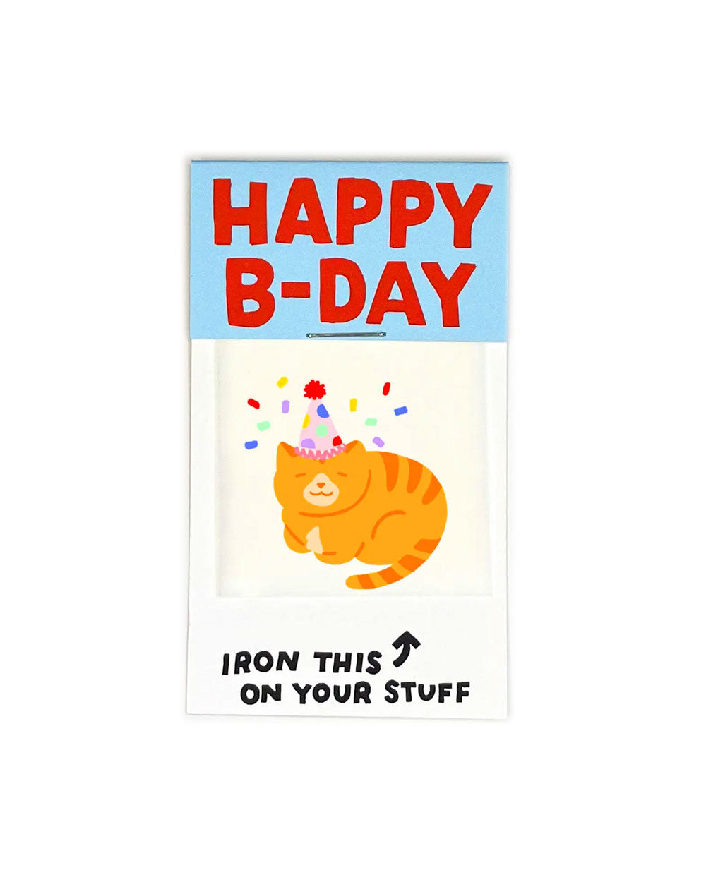 Happy Birthday Cat Iron On Art Decal Gift-Hot Dang Press-Strange Ways