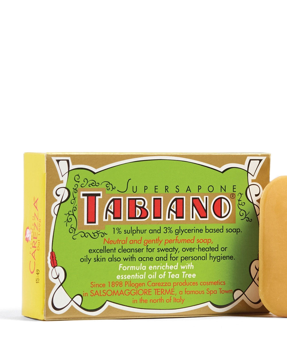 Tabiano Bar Soap w/ Tea Trea & Sulfur Bar Soap (4.4oz)-Pilogen Carezza-Strange Ways