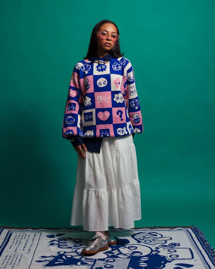 Shinyuu Knit Jacquard Unisex Sweater-Karepango-Strange Ways