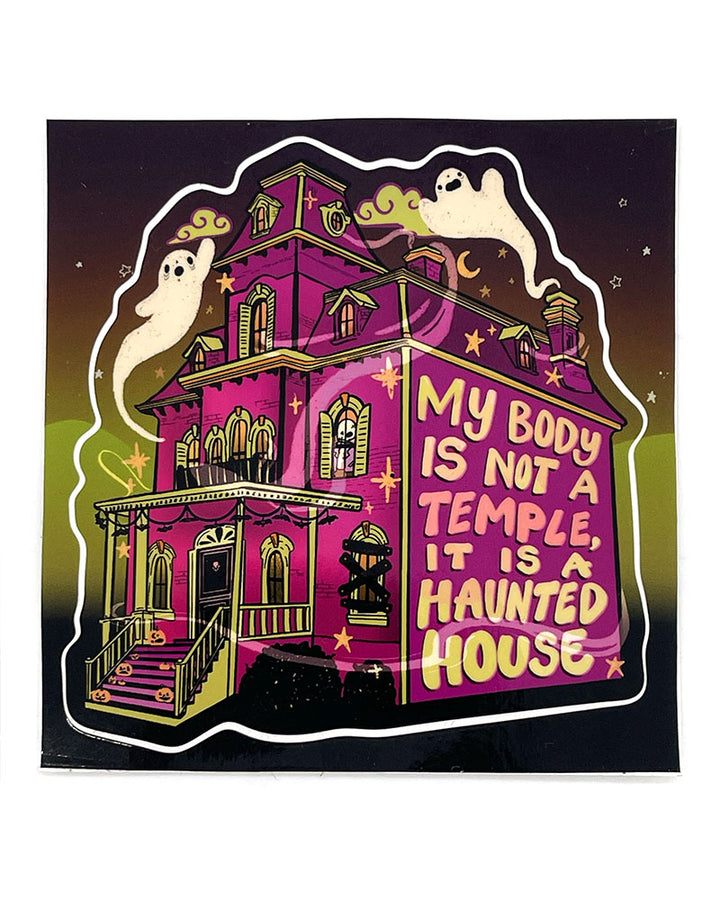 Body Is Not A Temple, A Haunted House Kiss-Cut Sticker-Liberal Jane-Strange Ways