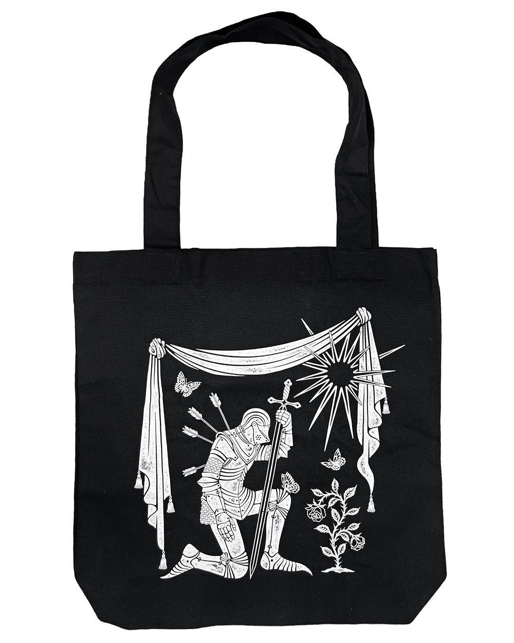 Kneeling Knight Tote Bag-While Odin Sleeps-Strange Ways