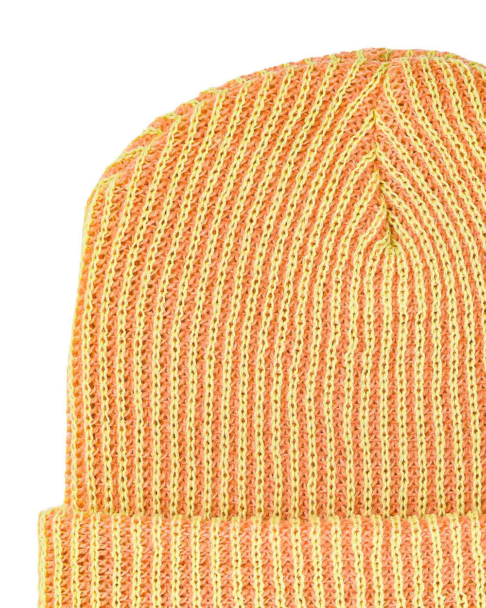 Two-Tone Knit Beanie - Orange/Yellow-VERLOOP-Strange Ways