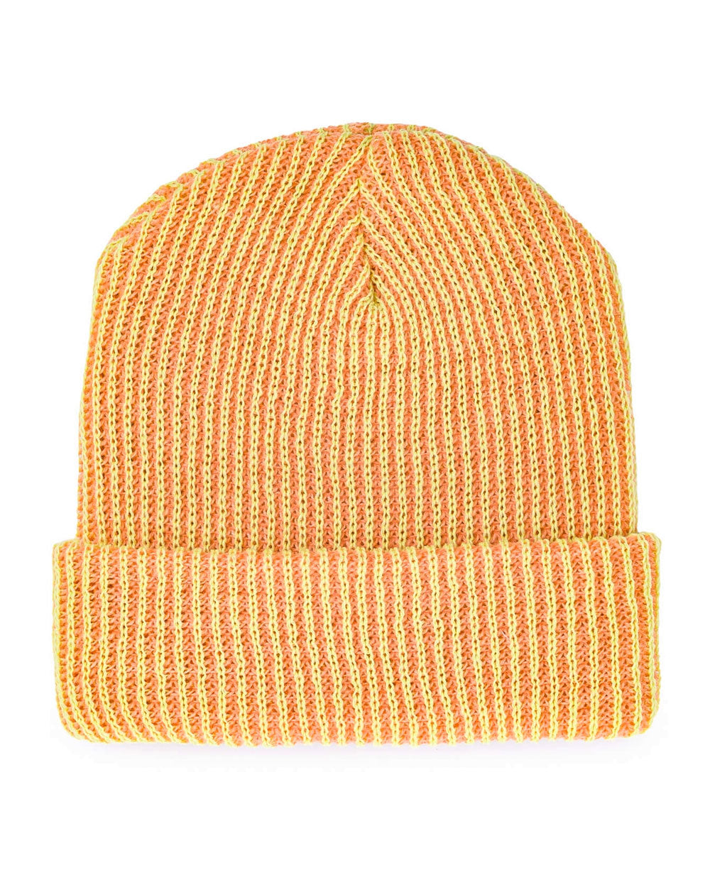 Two-Tone Knit Beanie - Orange/Yellow-VERLOOP-Strange Ways
